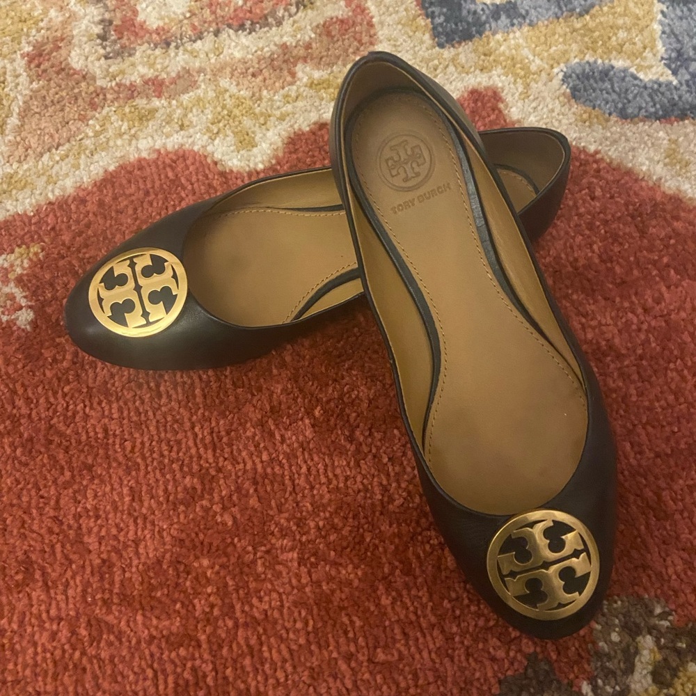 Tory Burch brown and Gold Women's Flats